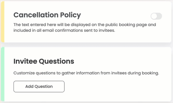 Find the “Cancellation Policy” section.