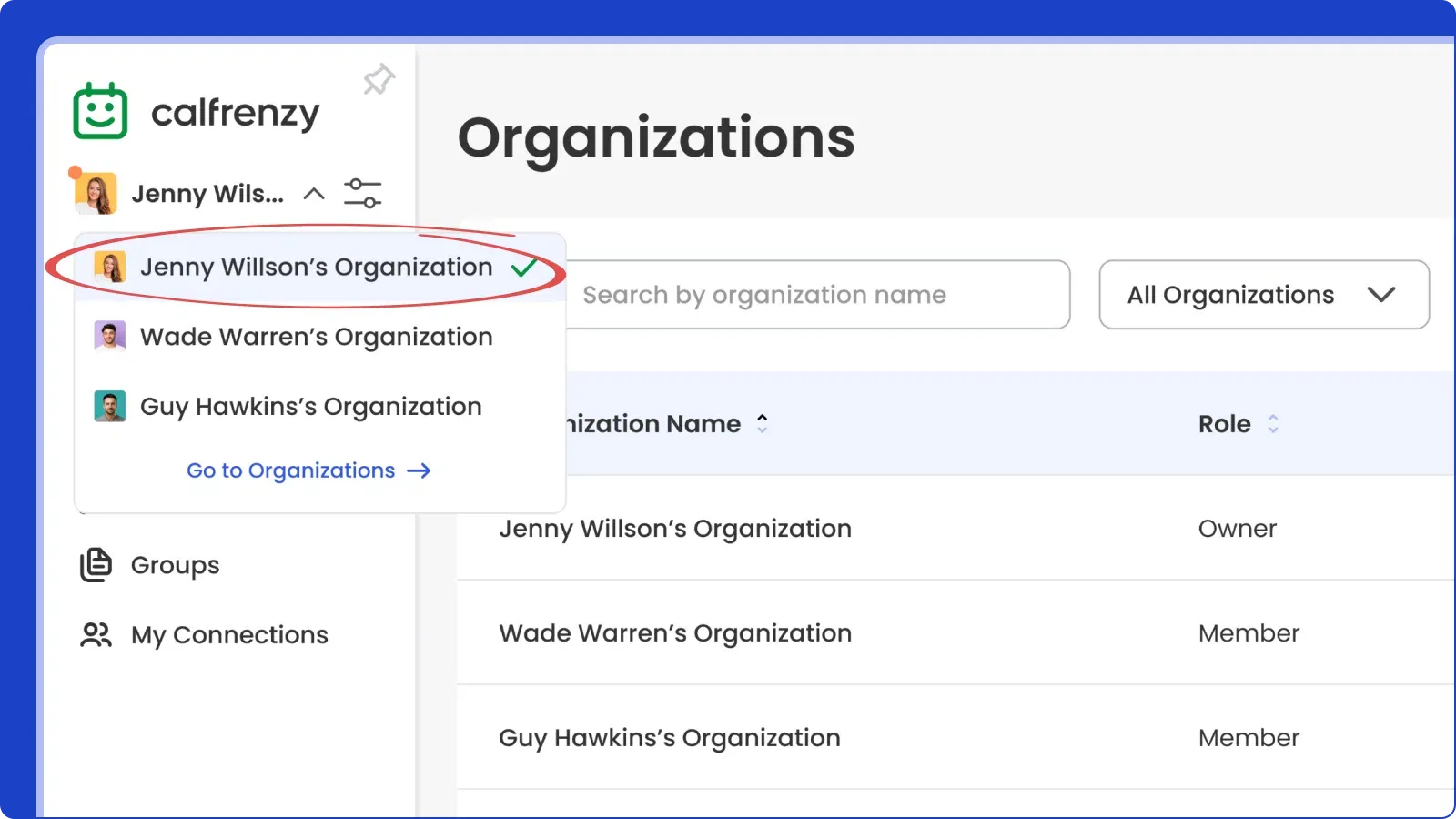 Default Organization & 1-to-1 Booking Page