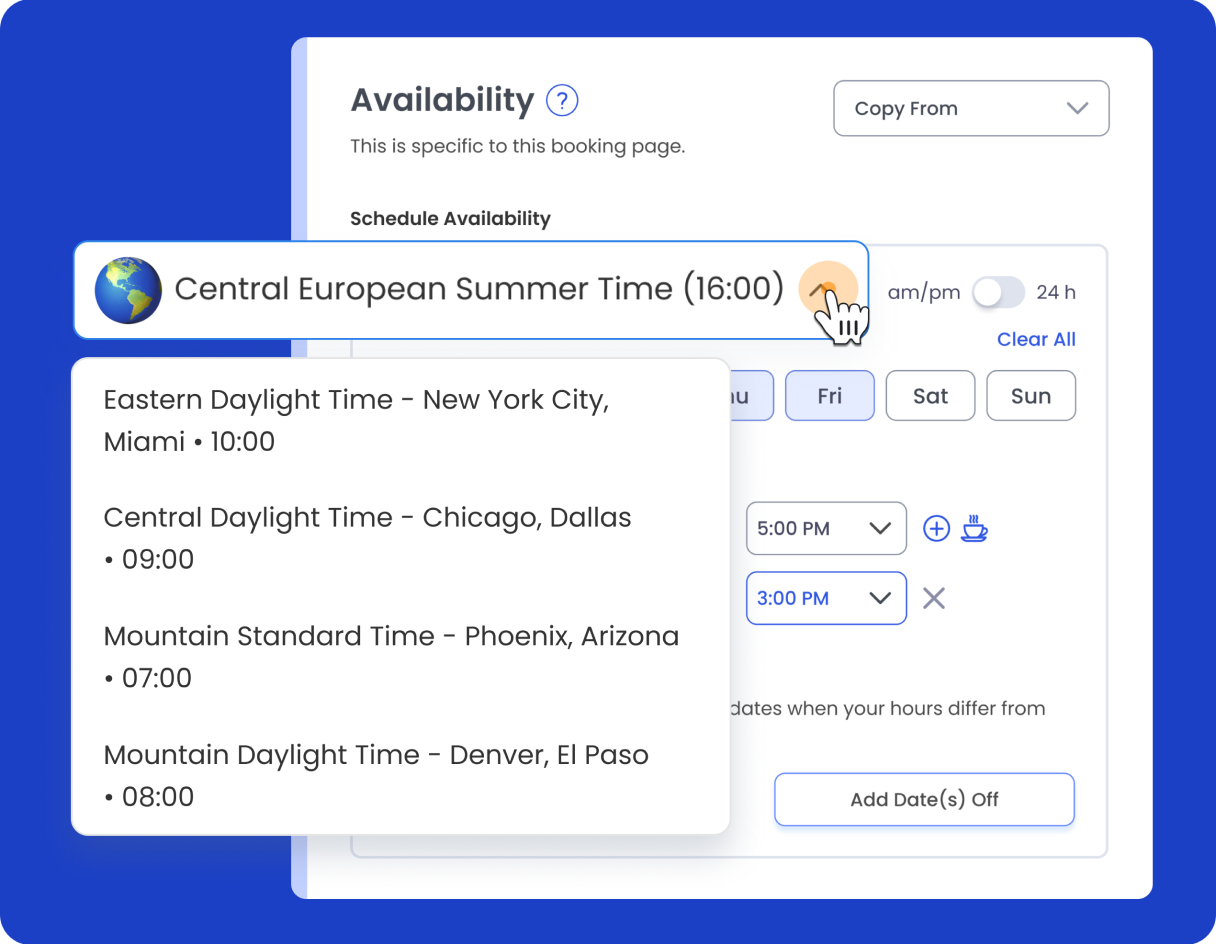 Customize Your Availability