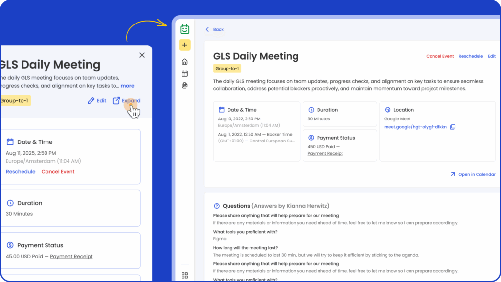 Expanded Event View with Full Responses & RSVP Controls