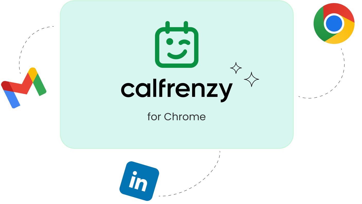 Image showcasing the Calfrenzy Chrome extension, demonstrating its functionality as a convenient Calendly alternative for scheduling and managing bookings directly from the browser.
