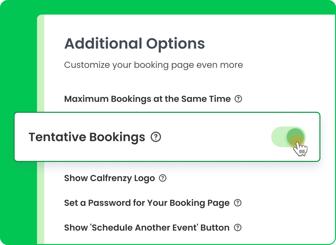 Tentative Bookings