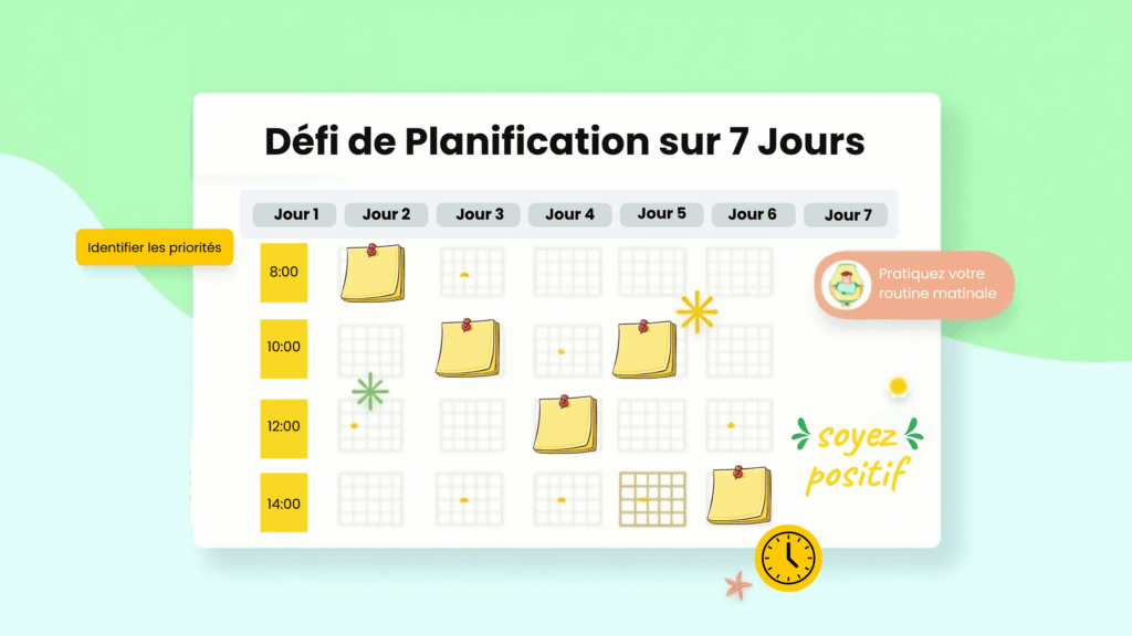 Défi planning sur 7 jours