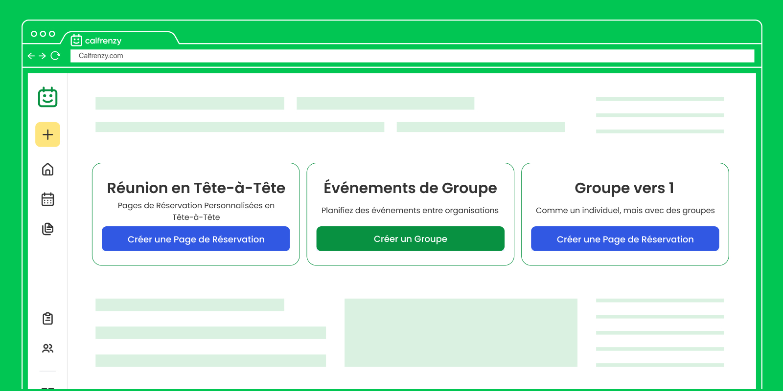 Aperçu de la solution de planification tout-en-un de Calfrenzy pour les petites entreprises.