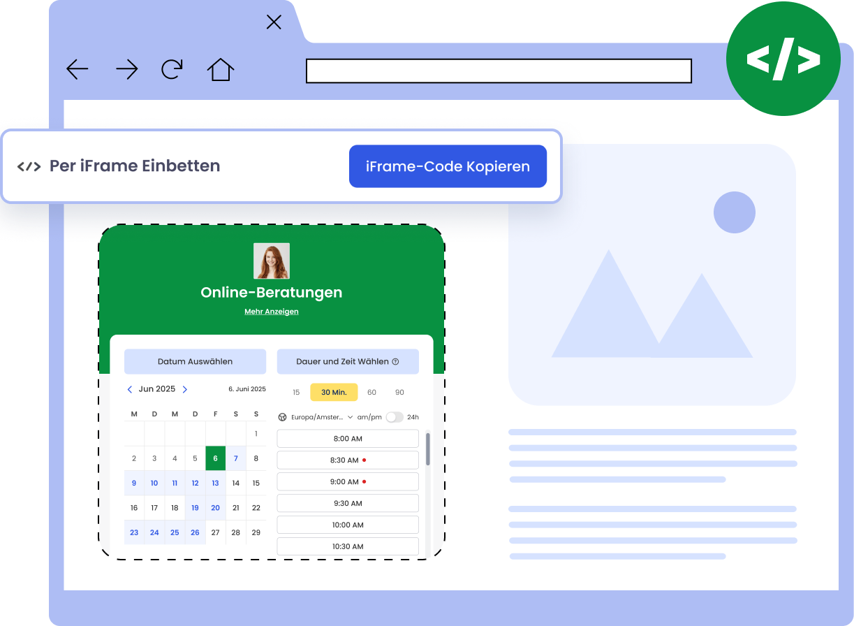 Füge ein Buchungs-Widget zu deiner Website hinzu – ganz ohne Code