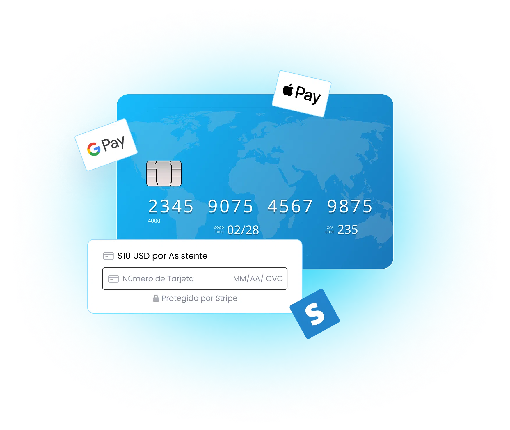Recibe pagos cuando los clientes reserven online — Calfrenzy admite Google Pay, Apple Pay y pagos seguros con tarjeta.