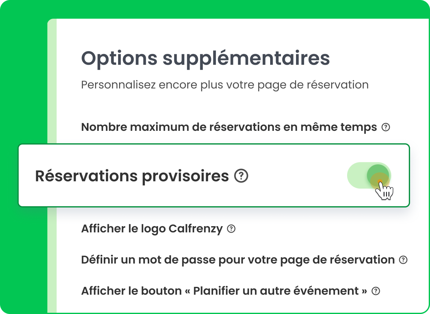 Réservations Tentatives