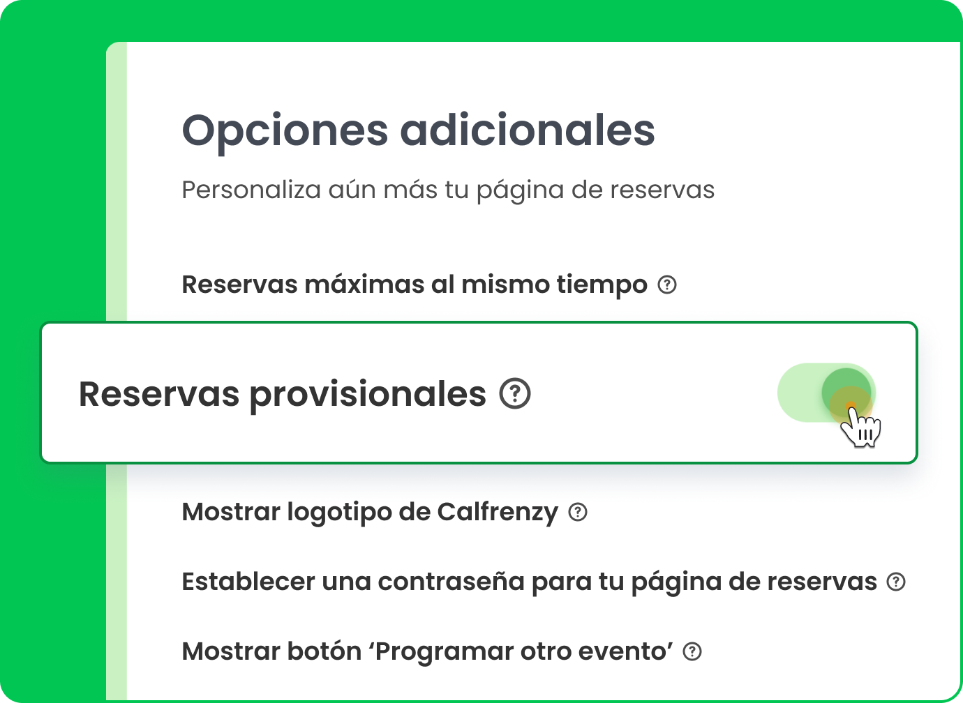 Reservas Tentativas