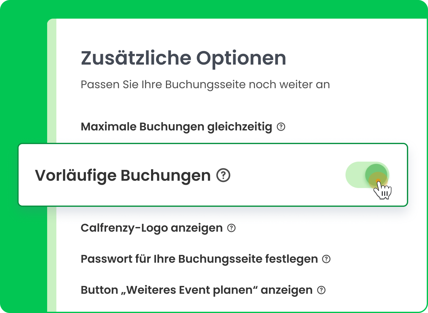 Vorläufige Buchungen