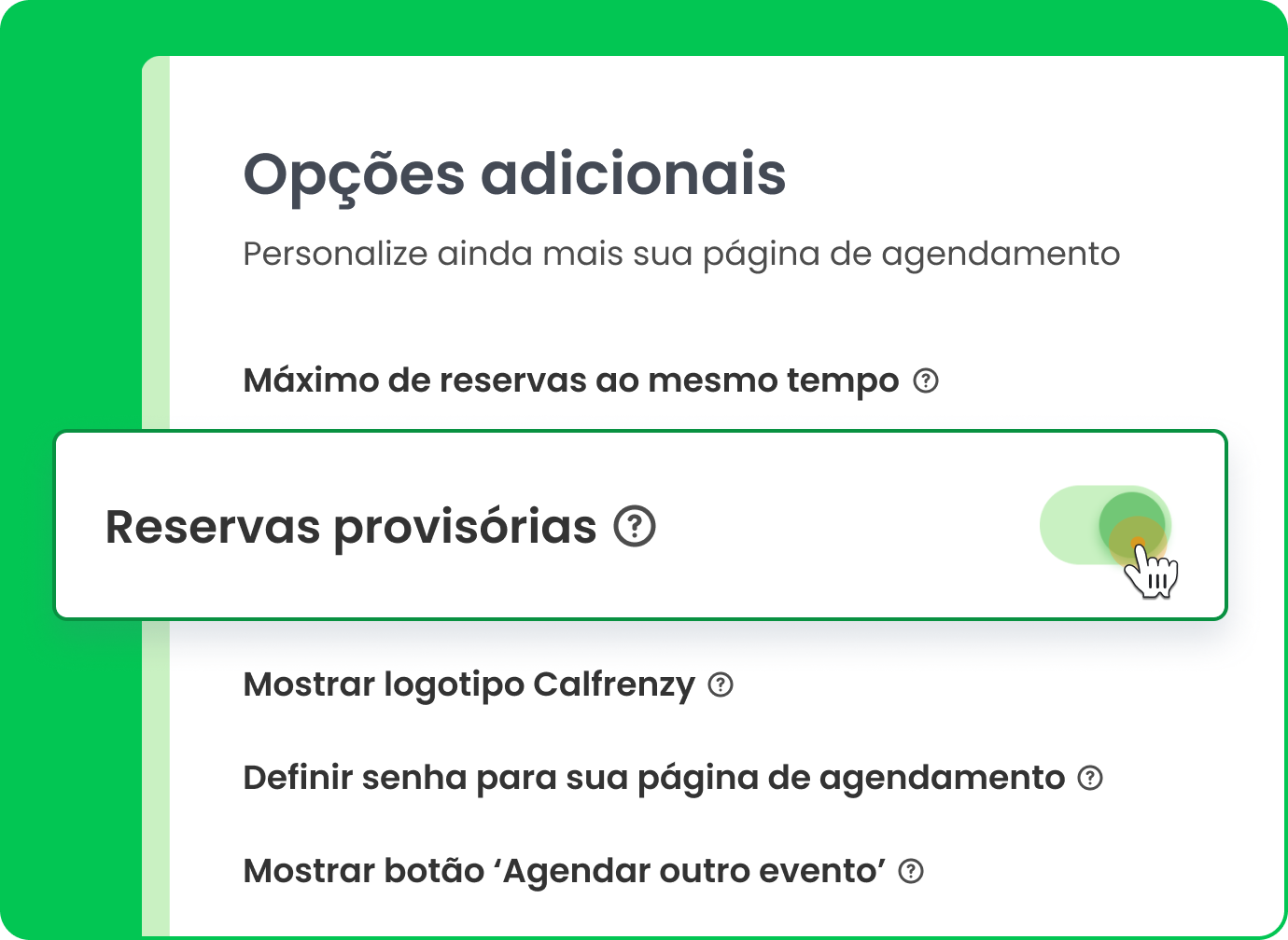 Agendamentos Provisórios