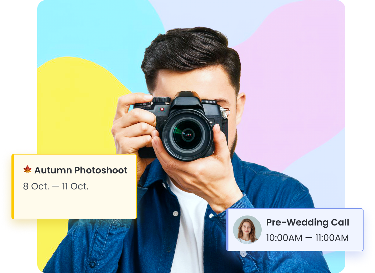 photographer booking shoots online with Calfrenzy