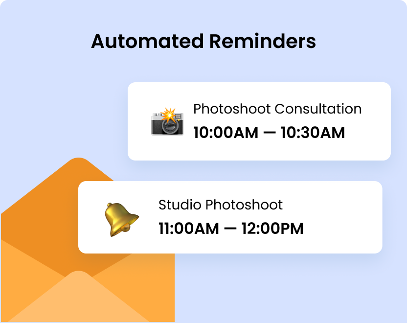 automated reminders for photography sessions